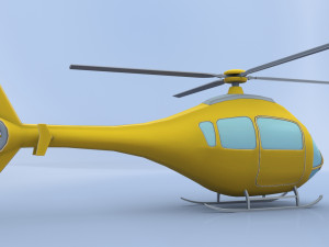 cartoon helicopter 3D Модель