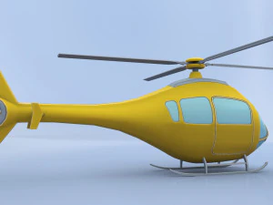 cartoon helicopter 3D Model