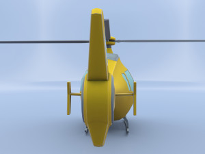 cartoon helicopter 3D Модель