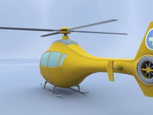 cartoon helicopter 3D Модель