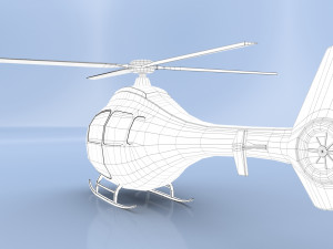 cartoon helicopter 3D Модель