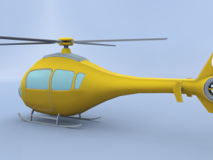 cartoon helicopter 3D Модель