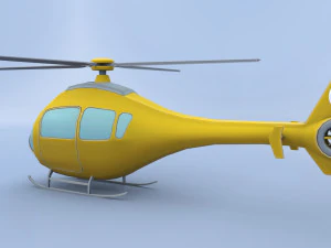 cartoon helicopter 3D Model