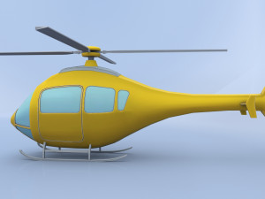 cartoon helicopter 3D Модель