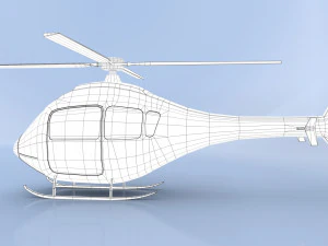 cartoon helicopter 3D Model