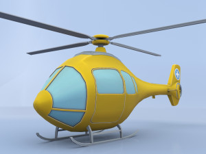 cartoon helicopter 3D Модель