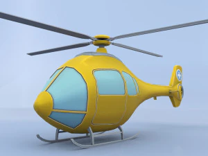 cartoon helicopter 3D Model