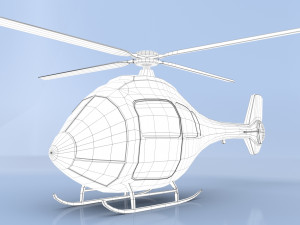 cartoon helicopter 3D Модель