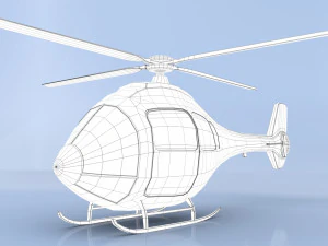 cartoon helicopter 3D Model