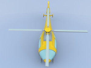 cartoon helicopter 3D Модель