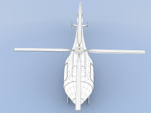 cartoon helicopter 3D Модель