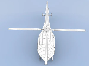 cartoon helicopter 3D Model