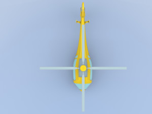 cartoon helicopter 3D Модель