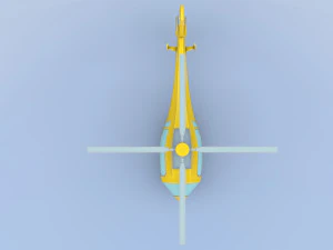cartoon helicopter 3D Model
