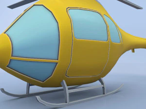 cartoon helicopter 3D Model