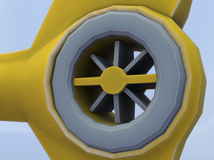 cartoon helicopter 3D Модель