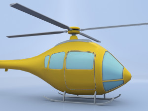 cartoon helicopter 3D Модель