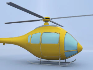 cartoon helicopter 3D Model