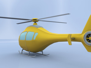 cartoon helicopter 3D Модель