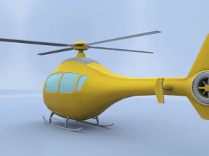 cartoon helicopter 3D Model