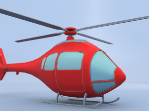 cartoon helicopter 3D Модель