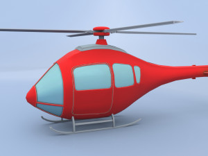 cartoon helicopter 3D Модель