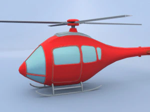 cartoon helicopter 3D Model
