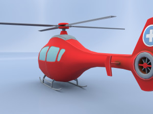 cartoon helicopter 3D Модель