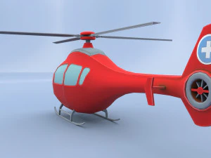 cartoon helicopter 3D Model