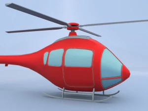 cartoon helicopter 3D Model