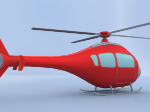 cartoon helicopter 3D Модель