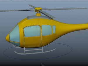cartoon helicopter 3D Модель