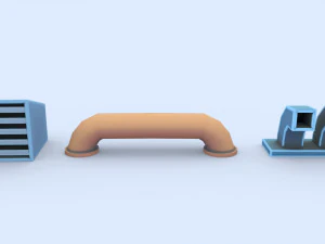 cartoon hospital 3D Model