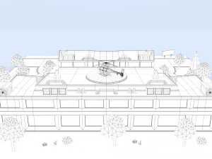 cartoon hospital 3D Model
