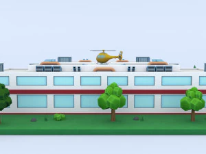cartoon hospital 3D Model