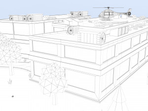 cartoon hospital 3D-Modell