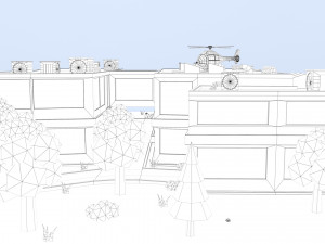 cartoon hospital 3D-Modell
