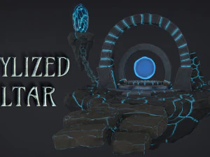 altare stilizzato Modello 3D