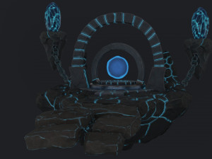 stylized altar Model 3D