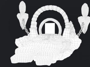 stylized altar Model 3D