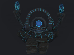 stylized altar Model 3D
