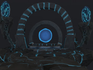 stylized altar Model 3D