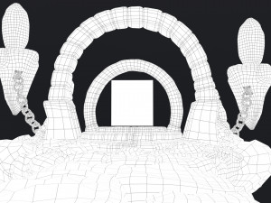 stylized altar Model 3D