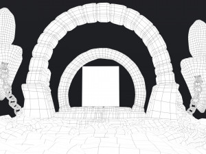 stylized altar Model 3D