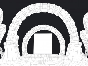 stylized altar Model 3D