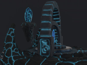 stylized altar Model 3D