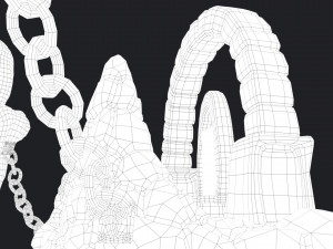 stylized altar Model 3D