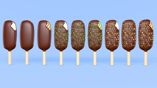 popsicles 3D 模型 .c4d .max .obj .3ds .fbx .stl .blend