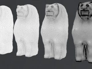 hittite lion statue 3D Model