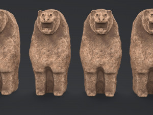 hittite lion statue 3D Model